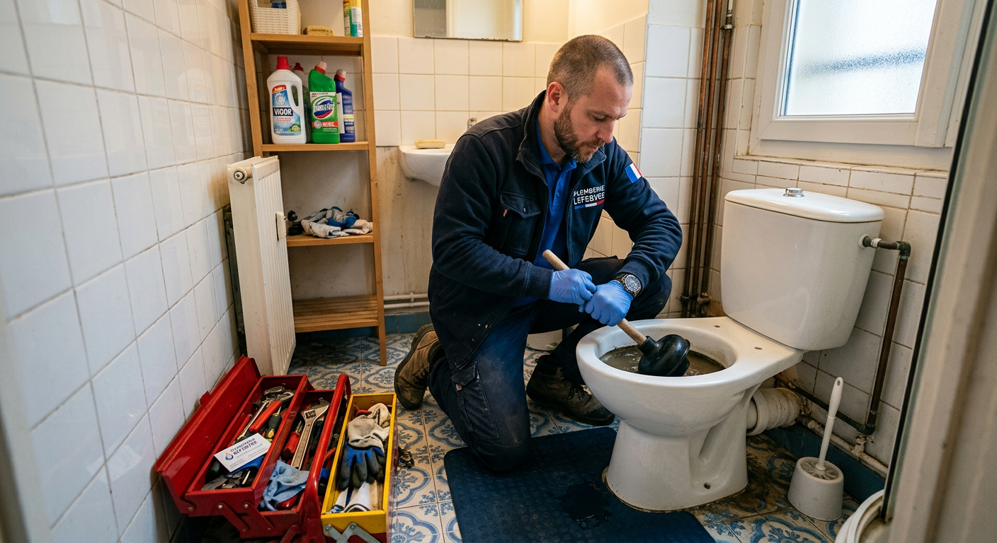 Débouchage WC en urgence par un plombier à Villejuif 94